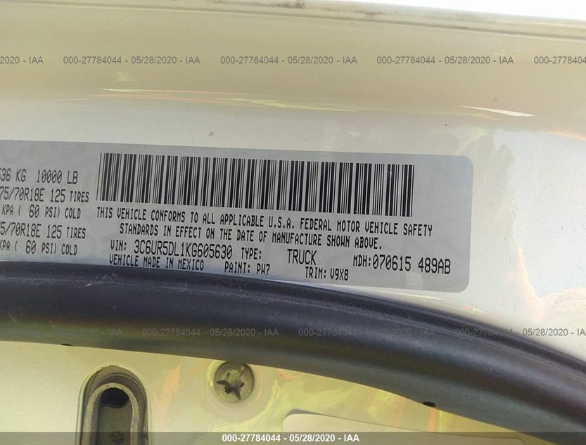 3C6UR5DL1KG605630