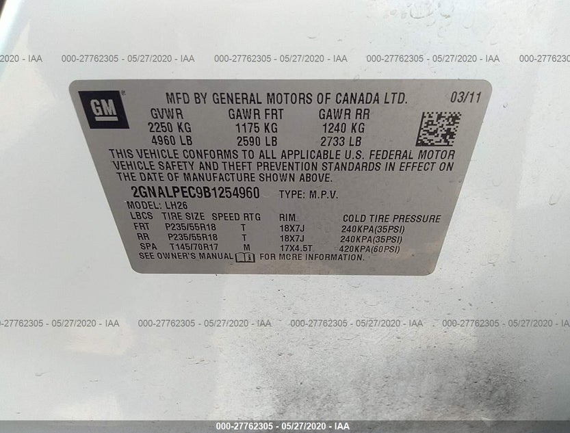 2GNALPEC9B1254960