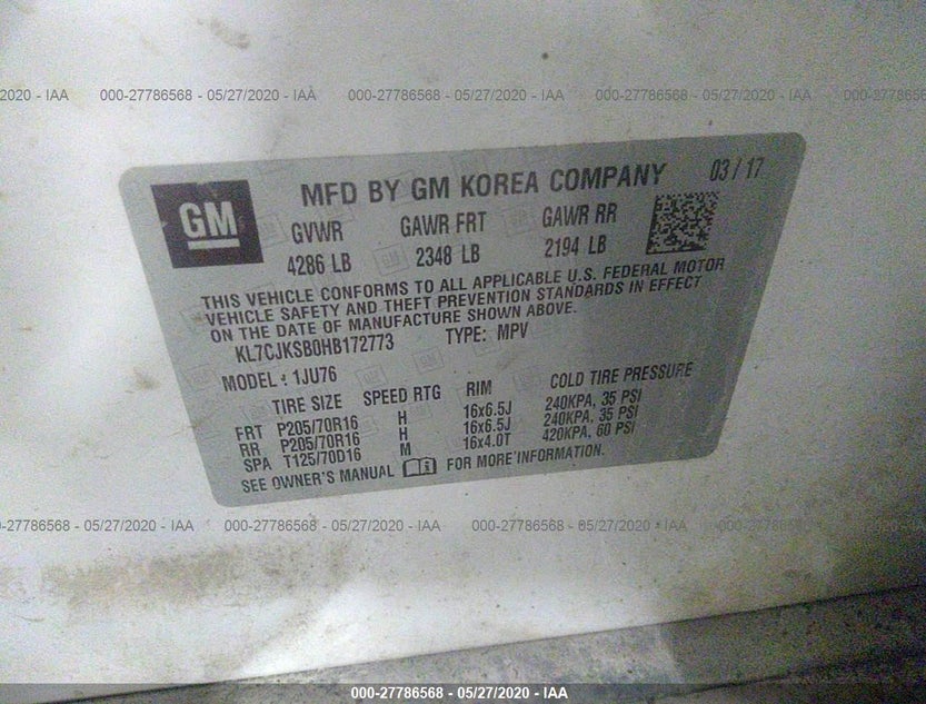 KL7CJKSB0HB172773