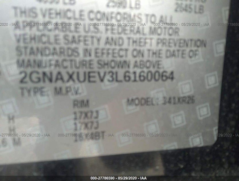 2GNAXUEV3L6160064