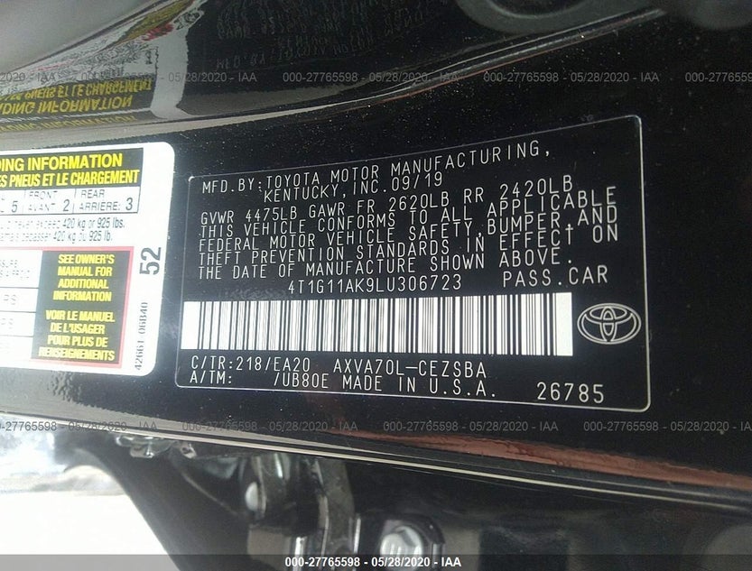 4T1G11AK9LU306723