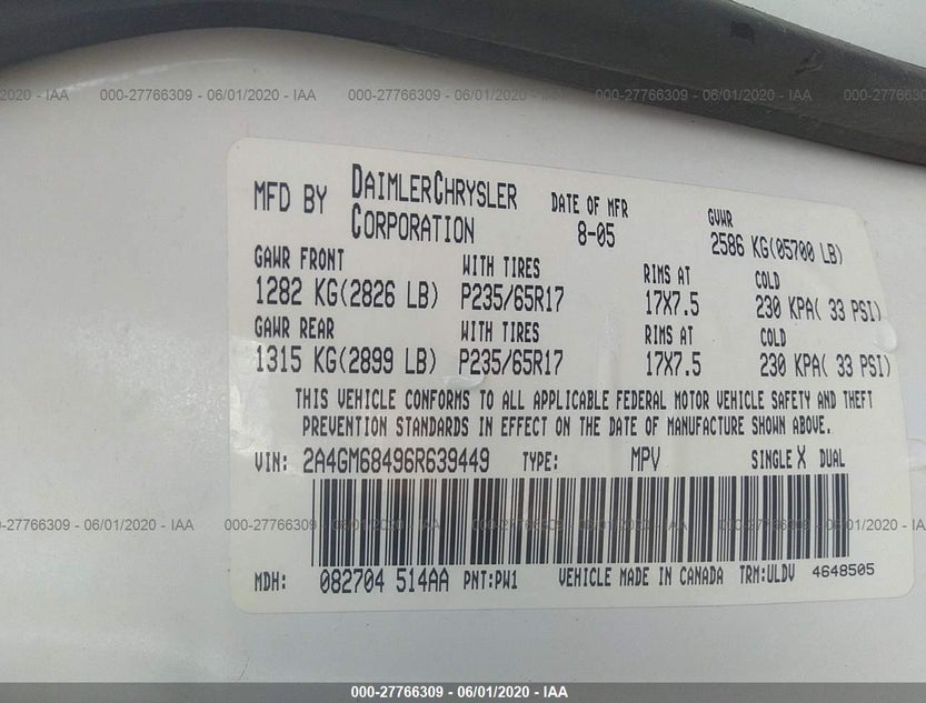 2A4GM68496R639449