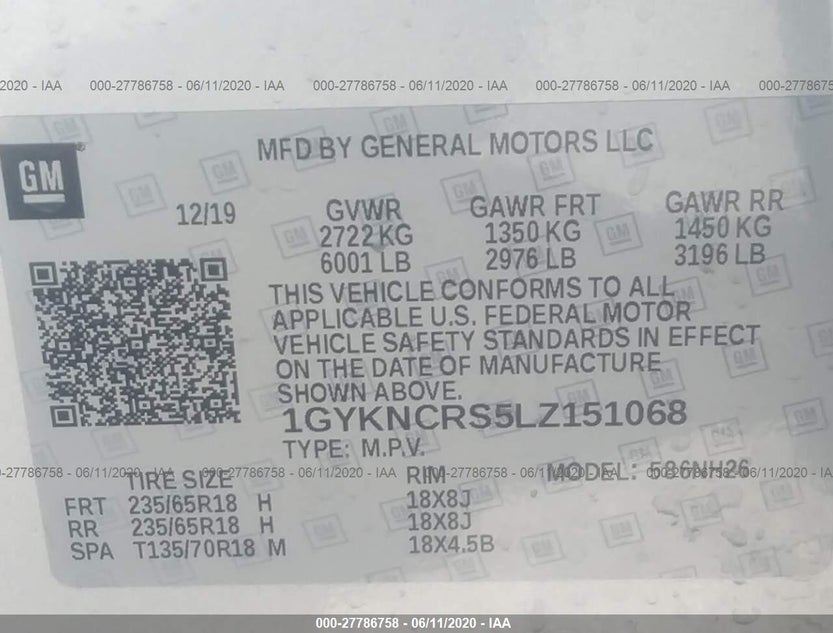 1GYKNCRS5LZ151068