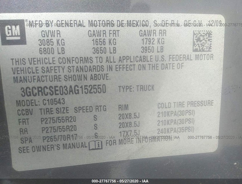 3GCRCSE03AG152550