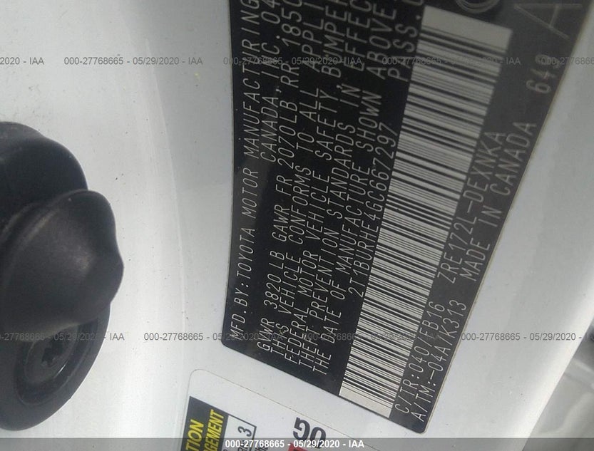 2T1BURHE4GC667297