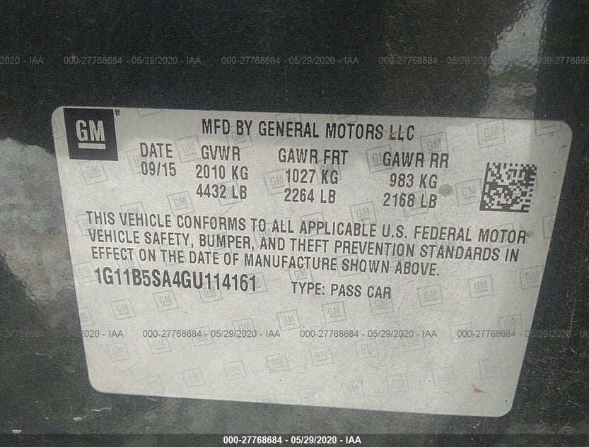 1G11B5SA4GU114161