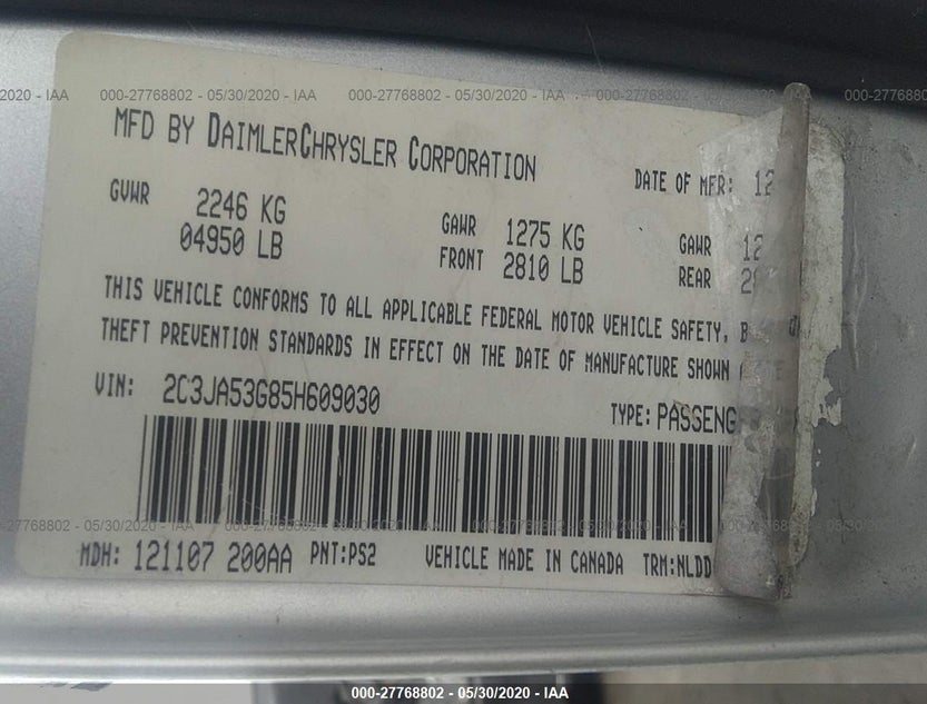 2C3JA53G85H609030