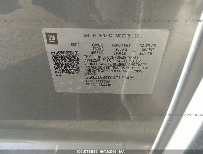 1G1ZD5ST0JF121425