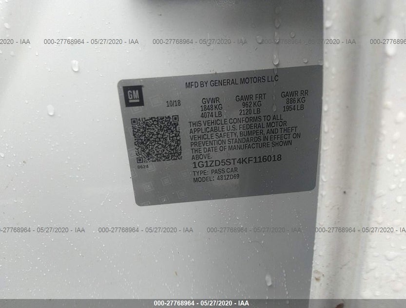 1G1ZD5ST4KF116018