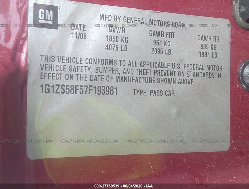 1G1ZS58F57F193981
