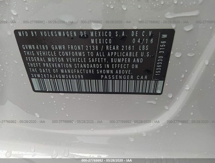 3VW267AJ4GM366099