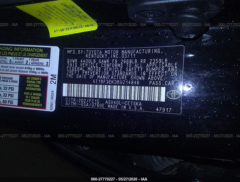 4T1BF3EK3BU214846