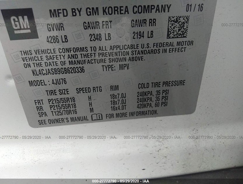 KL4CJASB9GB620336