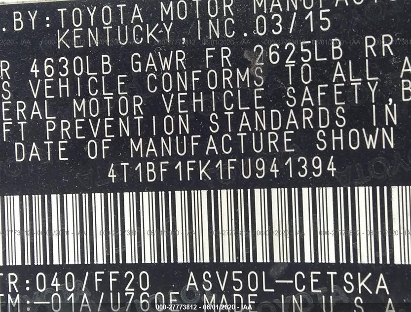 4T1BF1FK1FU941394