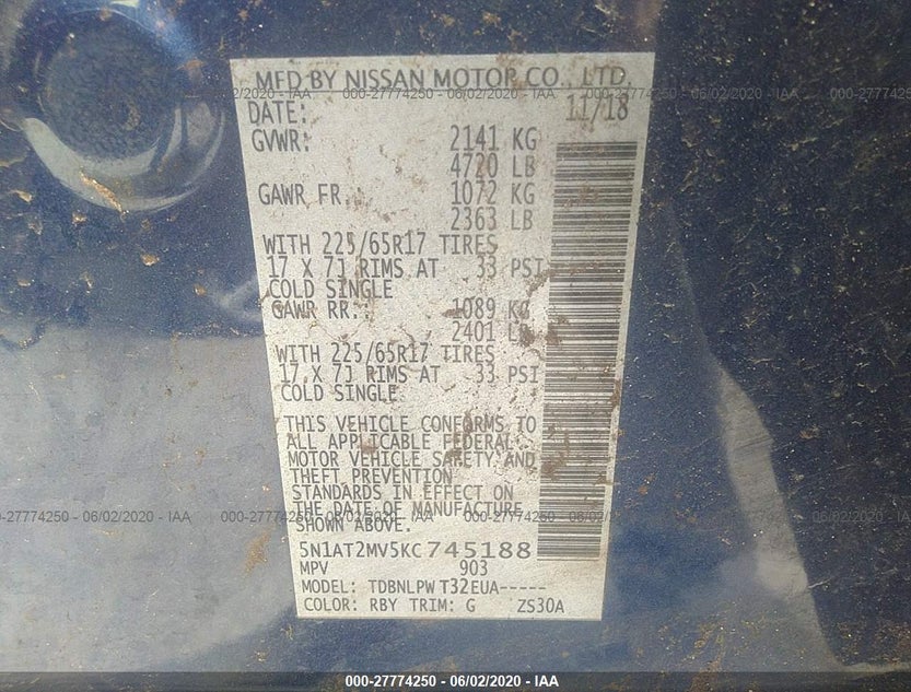 5N1AT2MV5KC745188