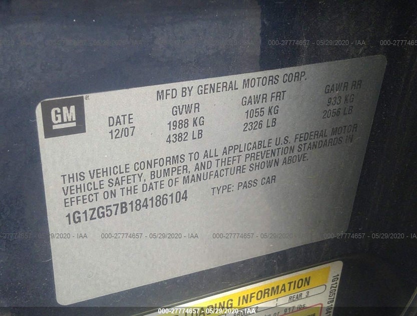 1G1ZG57B184186104
