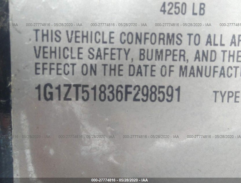 1G1ZT51836F298591