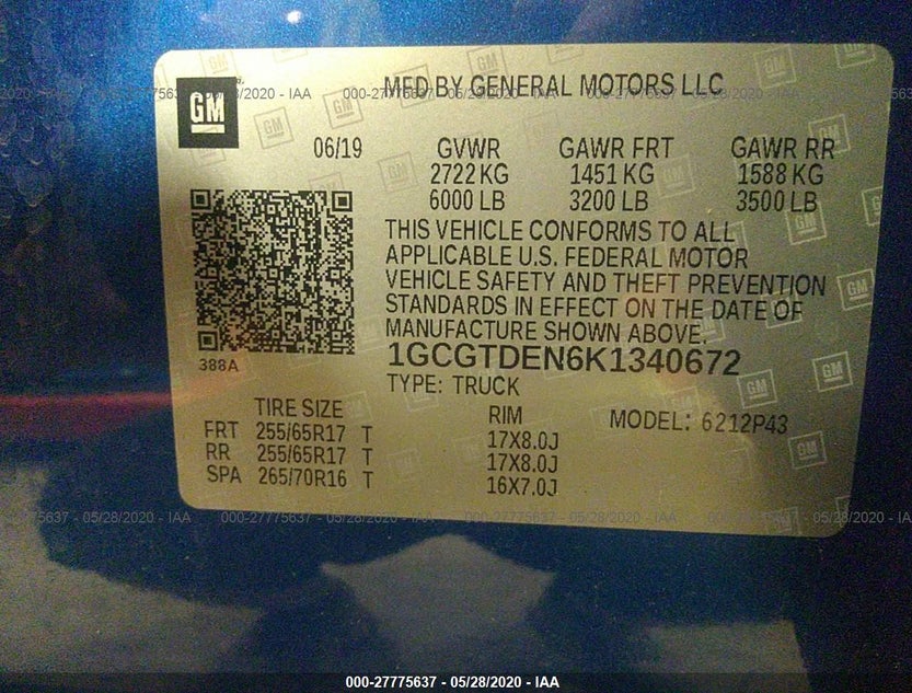 1GCGTDEN6K1340672