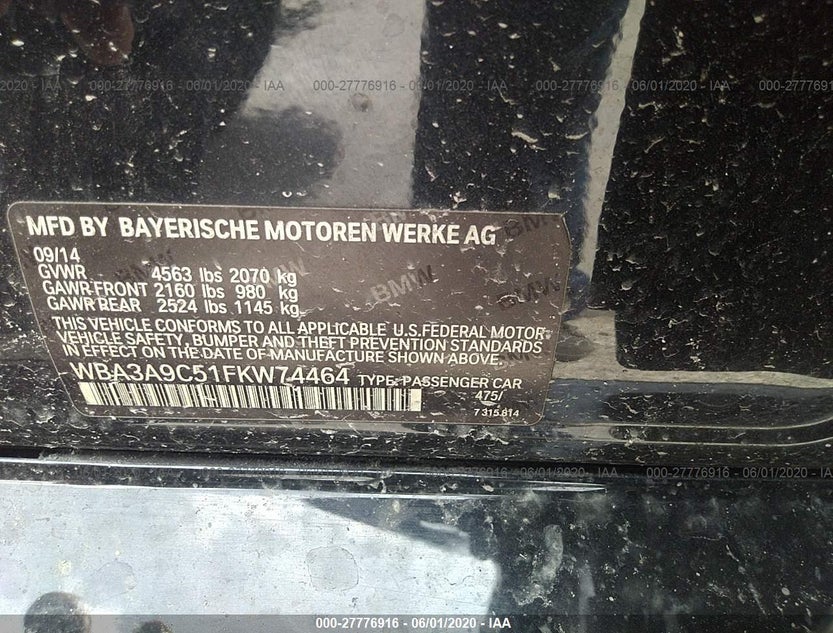 WBA3A9C51FKW74464