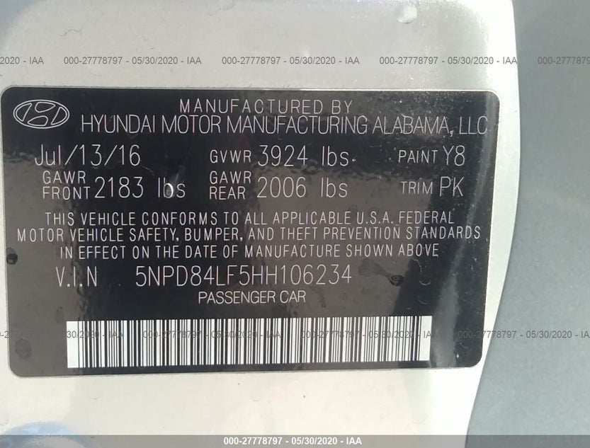 5NPD84LF5HH106234