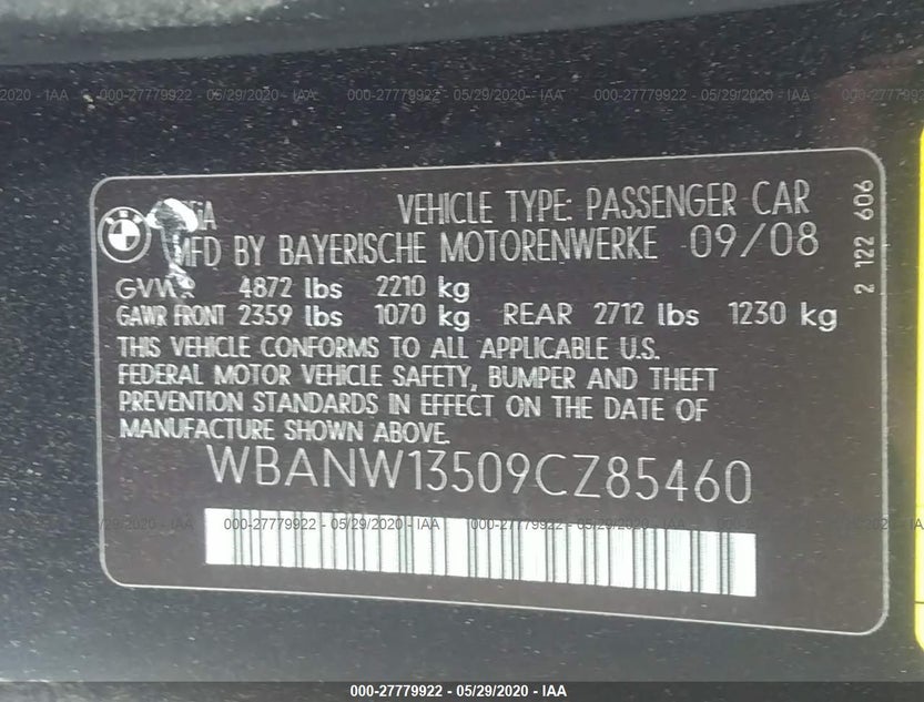 WBANW13509CZ85460