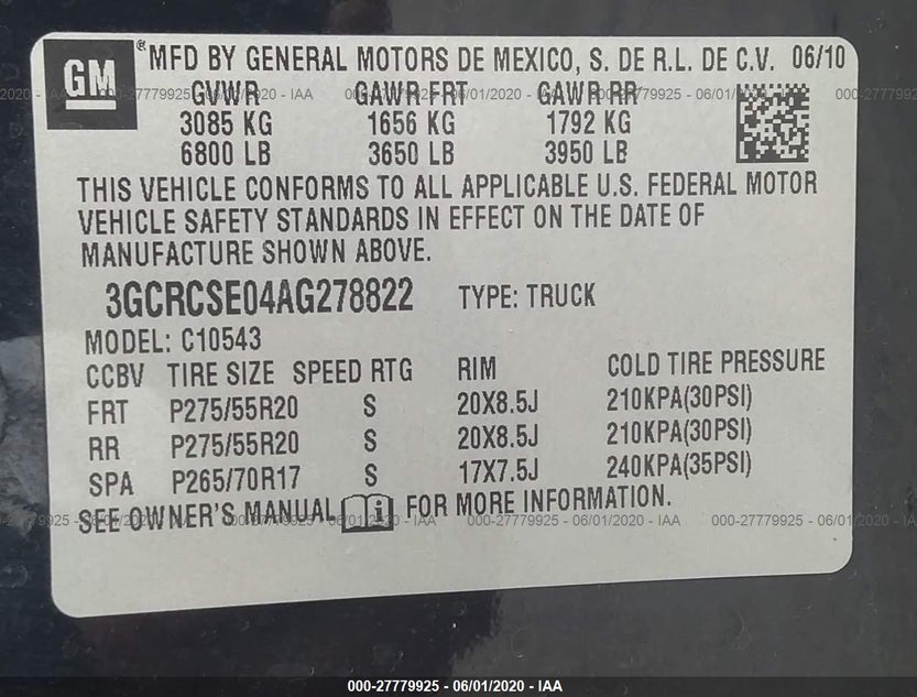 3GCRCSE04AG278822