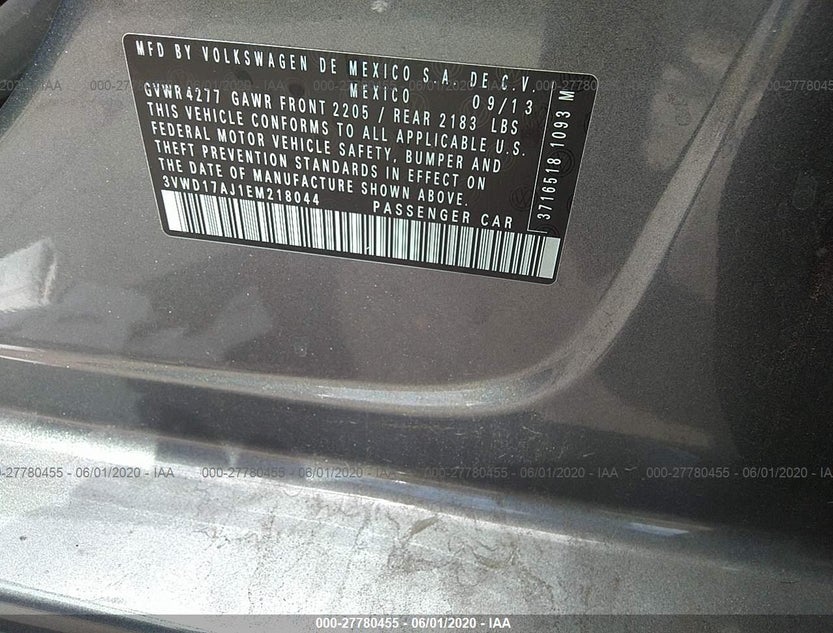 3VWD17AJ1EM218044
