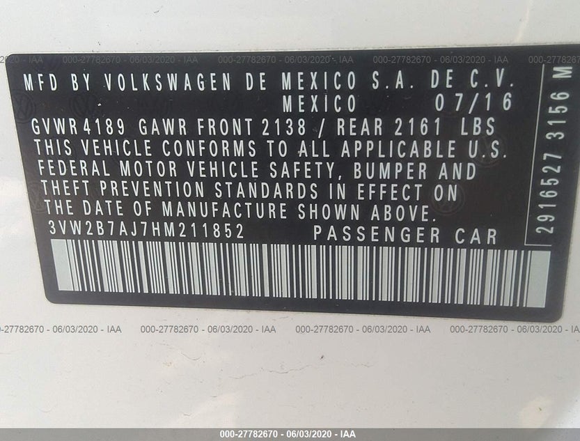 3VW2B7AJ7HM211852