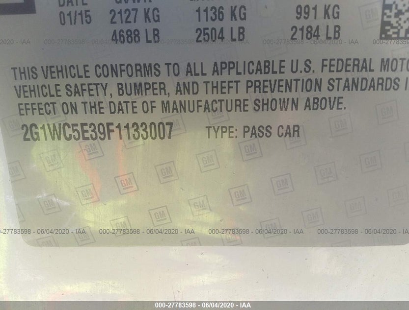 2G1WC5E39F1133007