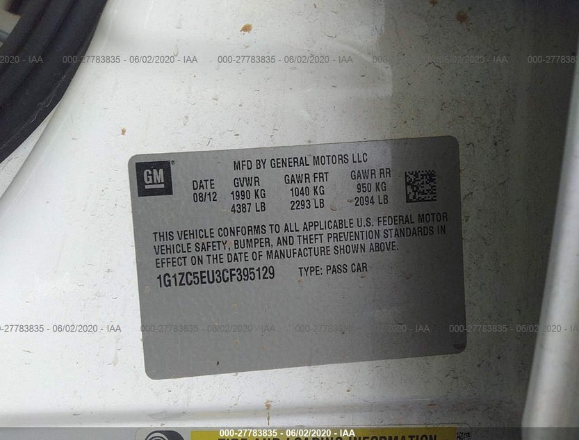 1G1ZC5EU3CF395129