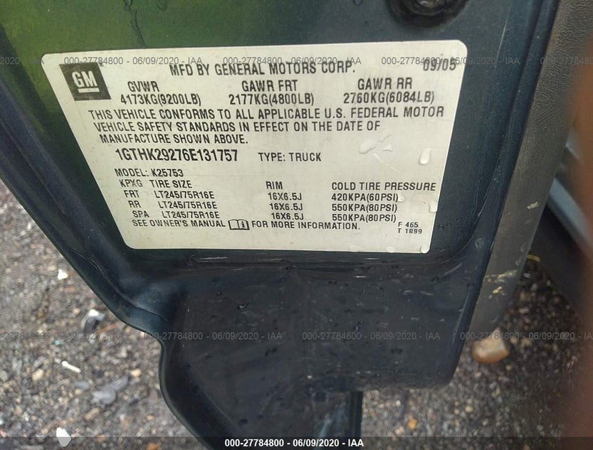 1GTHK29276E131757