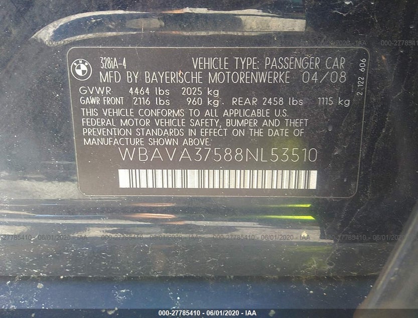 WBAVA37588NL53510