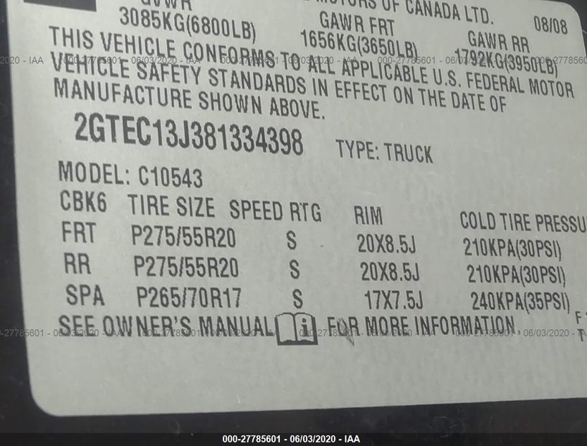2GTEC13J381334398