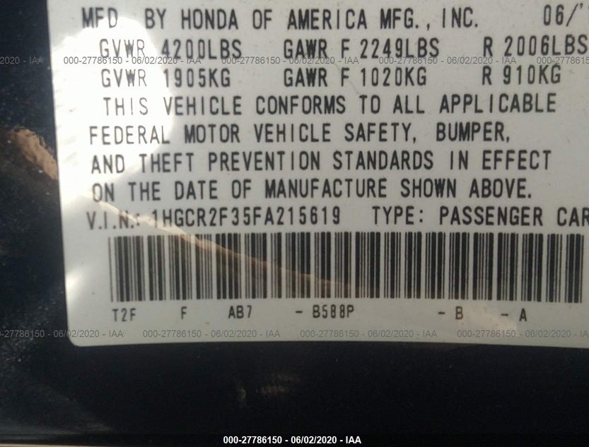 1HGCR2F35FA215619