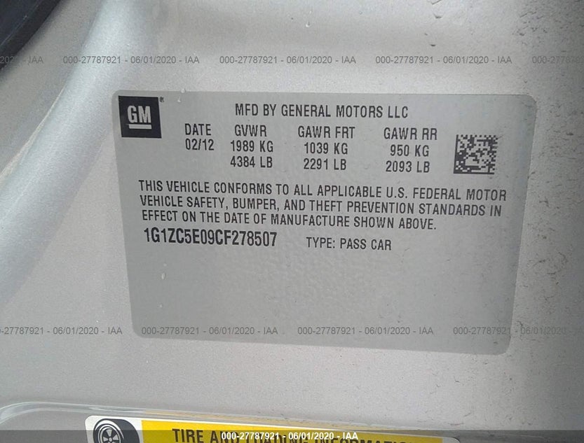 1G1ZC5E09CF278507