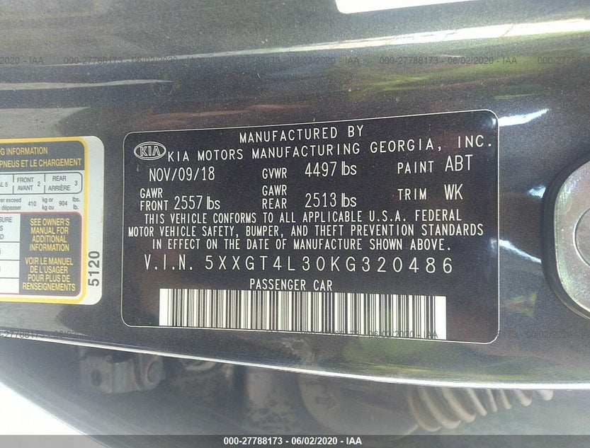 5XXGT4L30KG320486