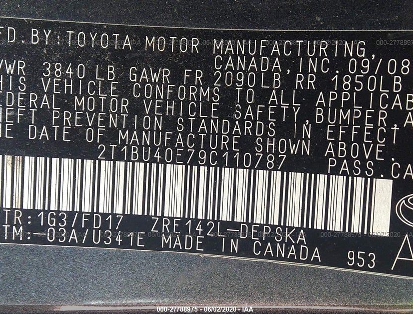2T1BU40E79C110787