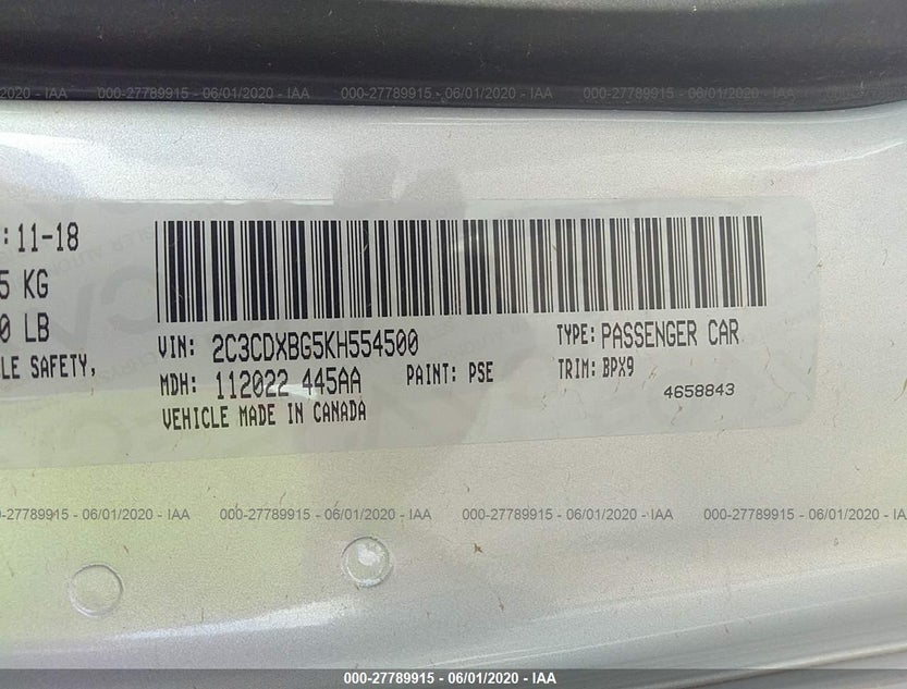 2C3CDXBG5KH554500