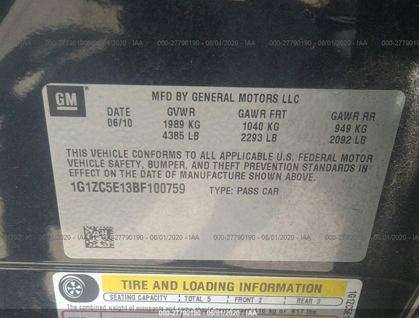1G1ZC5E13BF100759