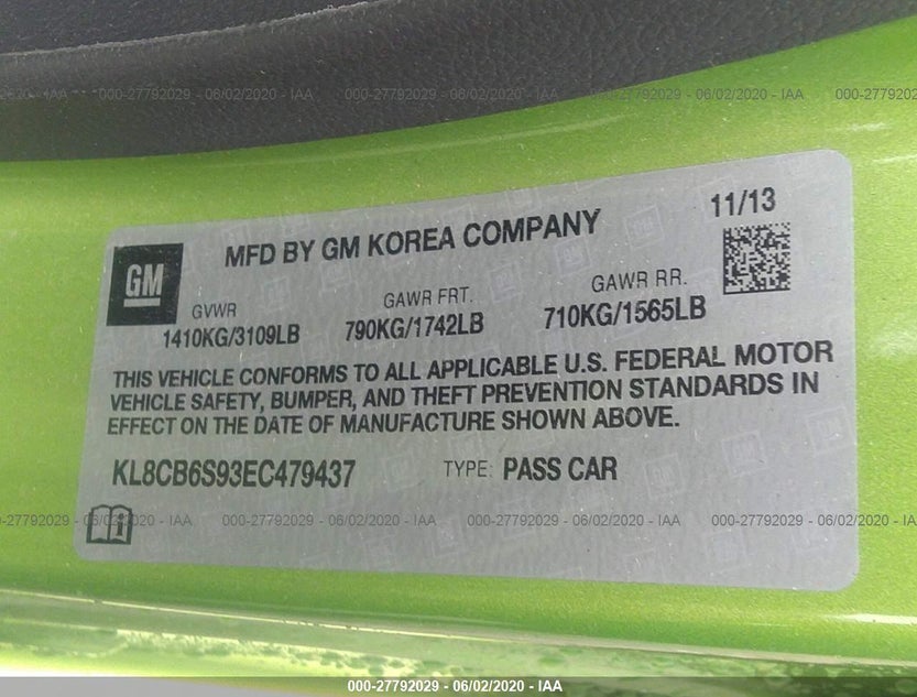 KL8CB6S93EC479437