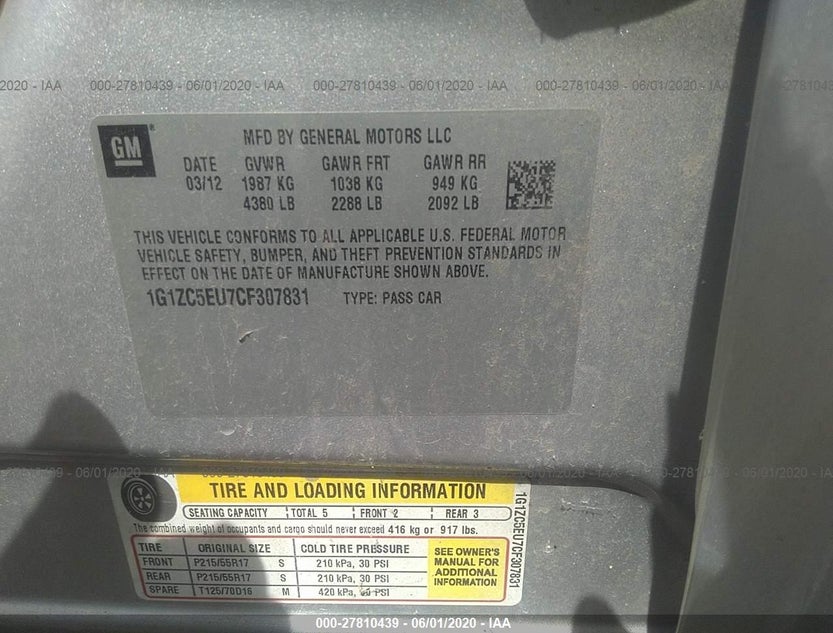 1G1ZC5EU7CF307831