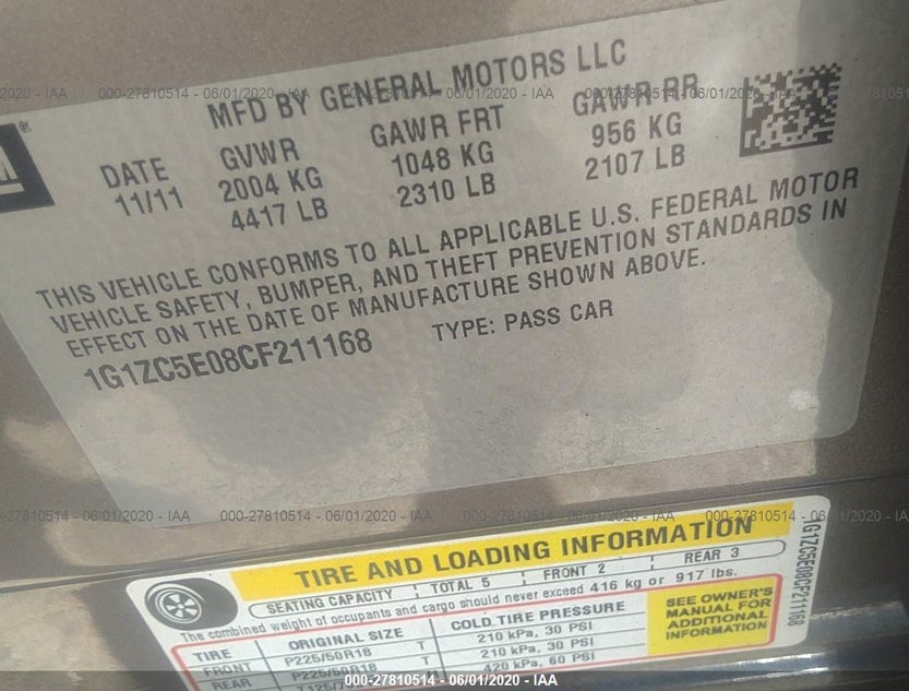 1G1ZC5E08CF211168