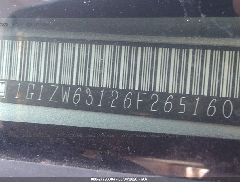 1G1ZW63126F265160