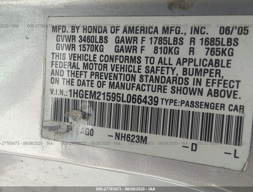 1HGEM21595L066439