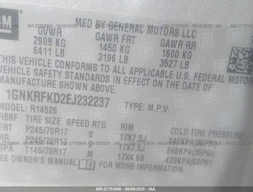 1GNKRFKD2EJ232237