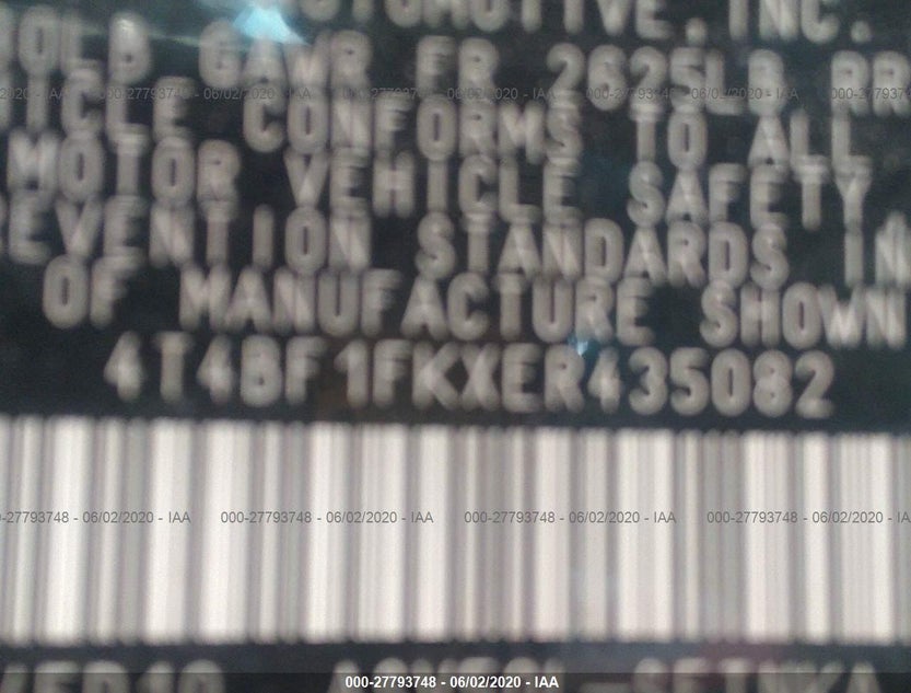 4T4BF1FKXER435082