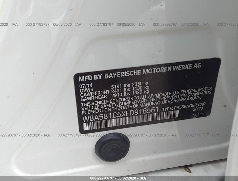 WBA5B1C5XFD918561