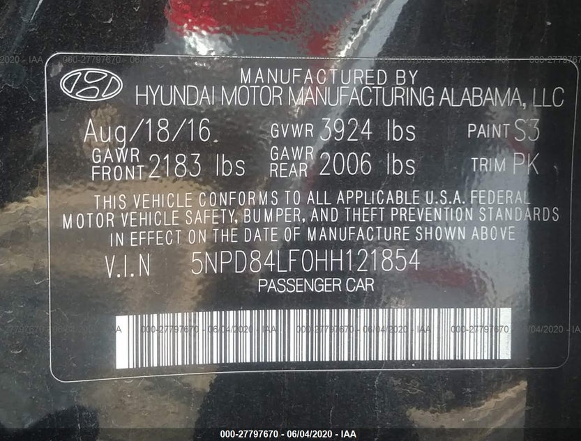 5NPD84LF0HH121854