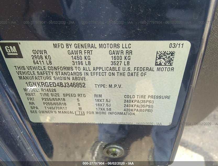1GNKRGED4BJ346852
