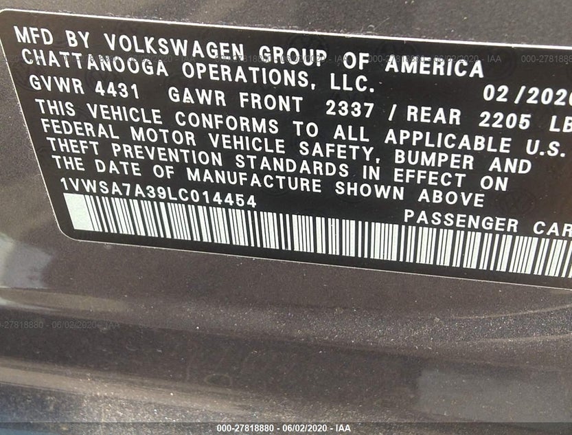 1VWSA7A39LC014454